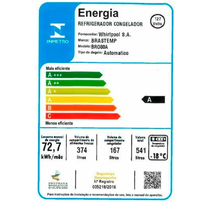 geladeira-brastemp-bro80aeana-selo-inmetro-110v