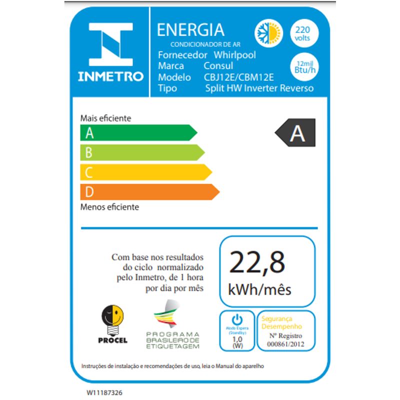 split-consul-cbj12ebbcj-selo-inmetro-220v