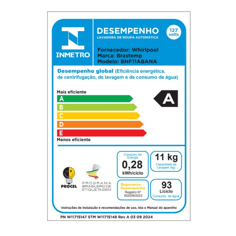 Brastemp_Lavadora_BNF11AB_Selo_Inmetro_127v
